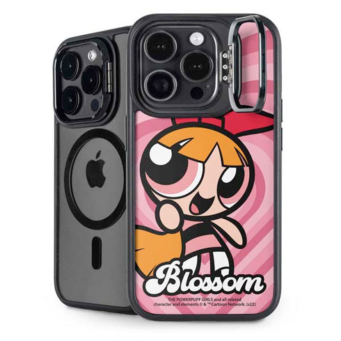 Cartoon Network Powerpuff Girls Blossom Pink Hearts iPhone 15 Pro Max Kickstand Case